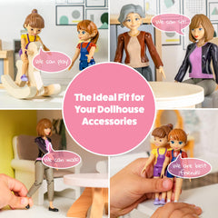 TOMLEON dollhouse grandma figure for nurturing scenes