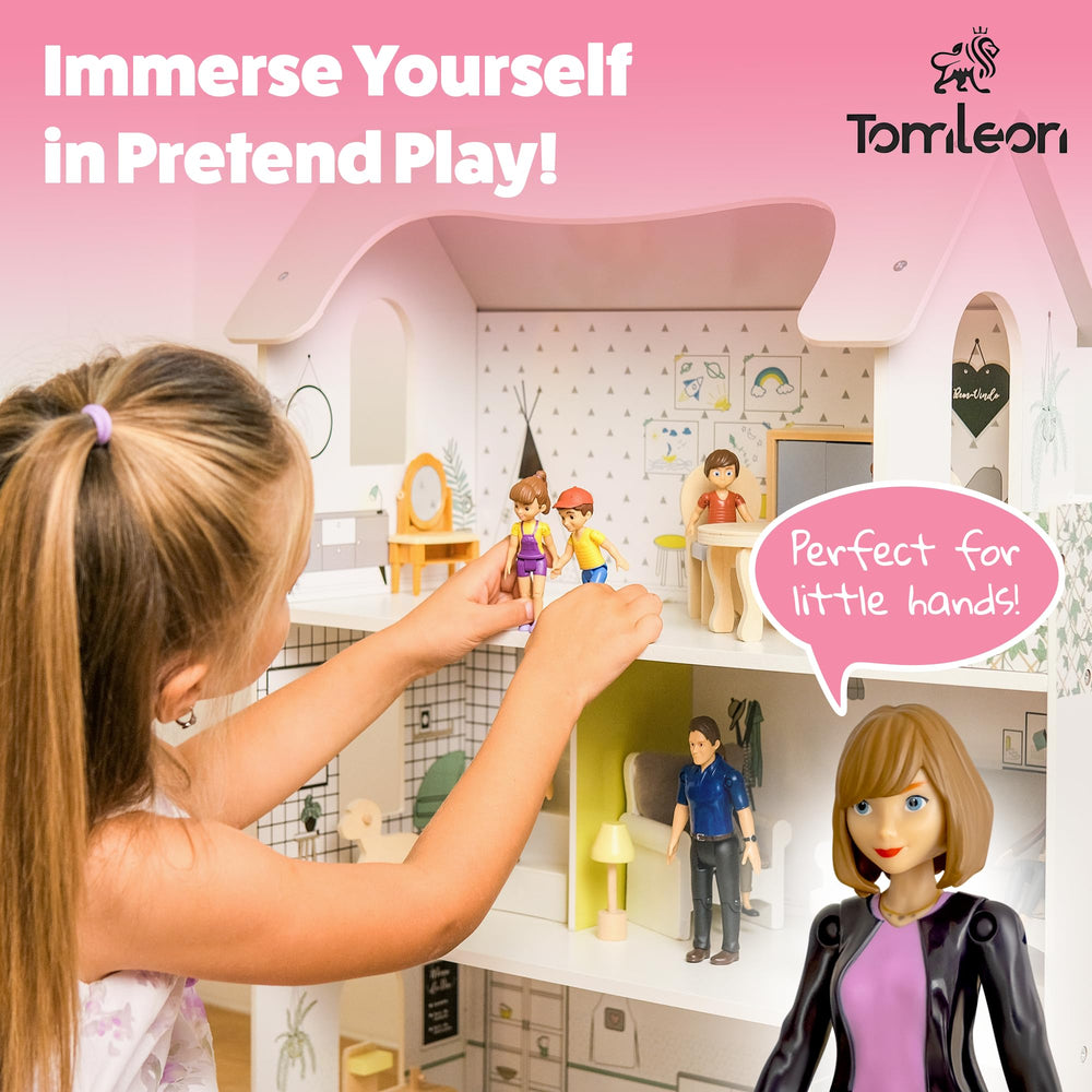 TOMLEON dollhouse sister figure for friendship scenarios