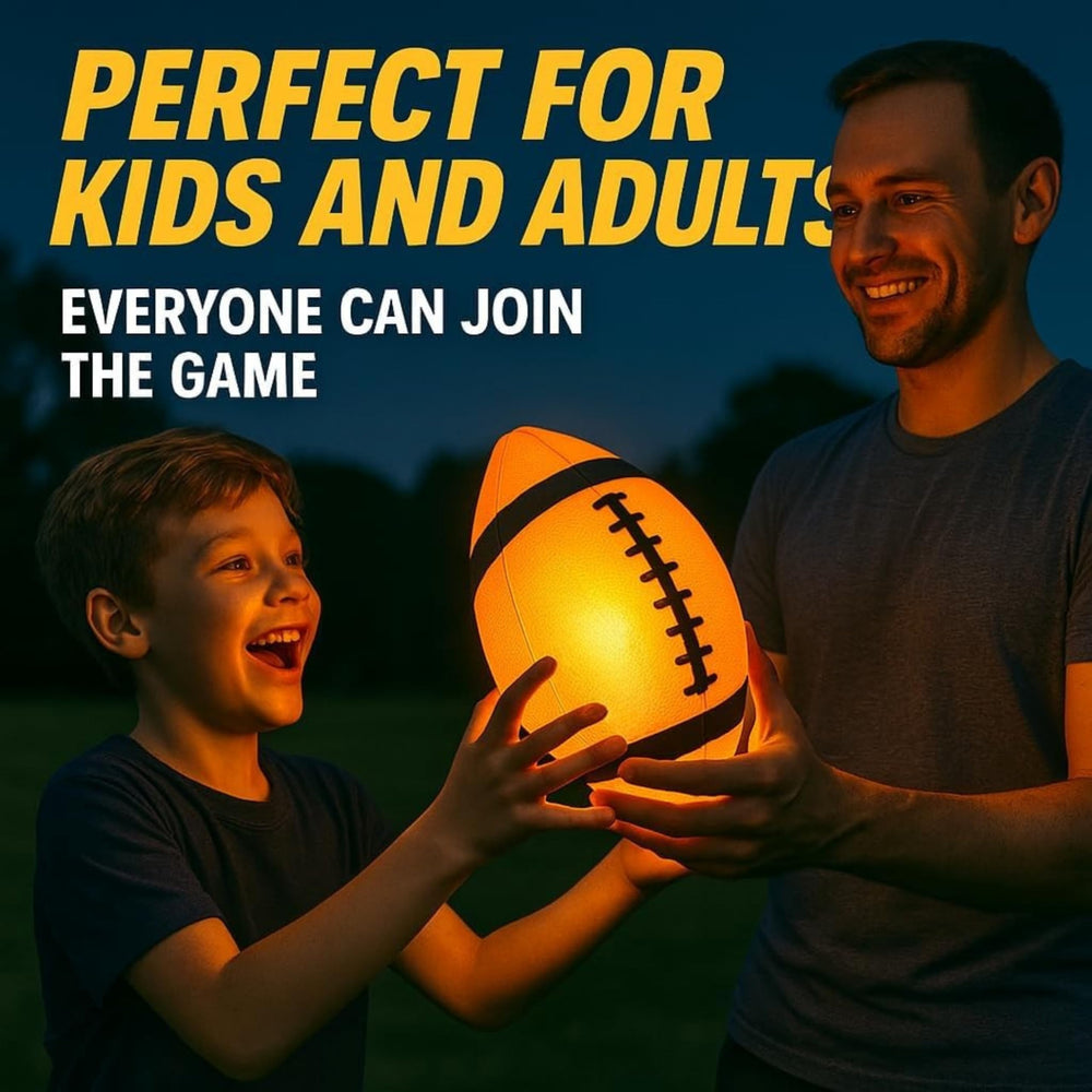 TOMLEON Glow Football uses impact-activated LEDs for instant glow.