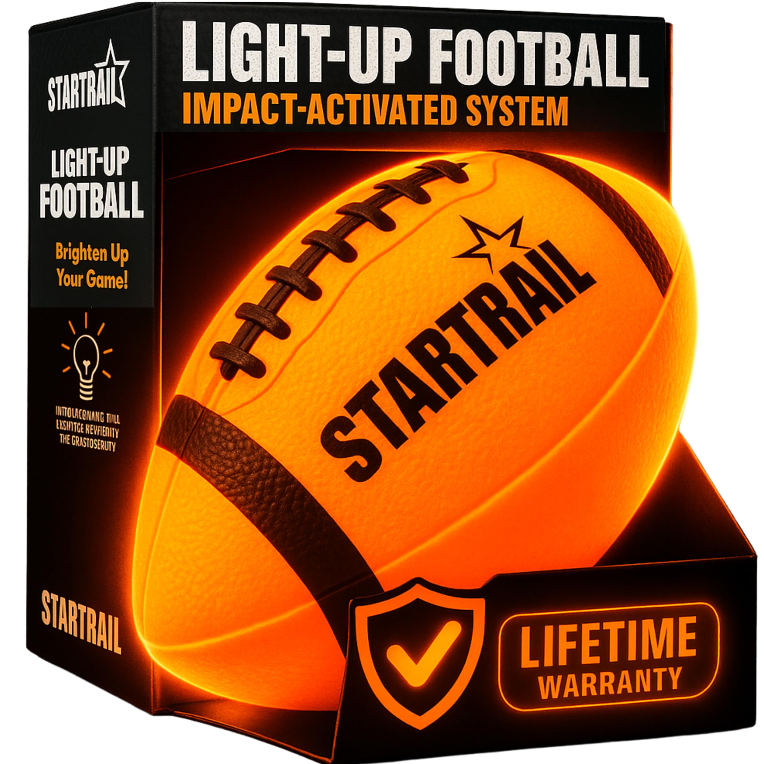 TOMLEON Glow Football with LED outer shell for night play.