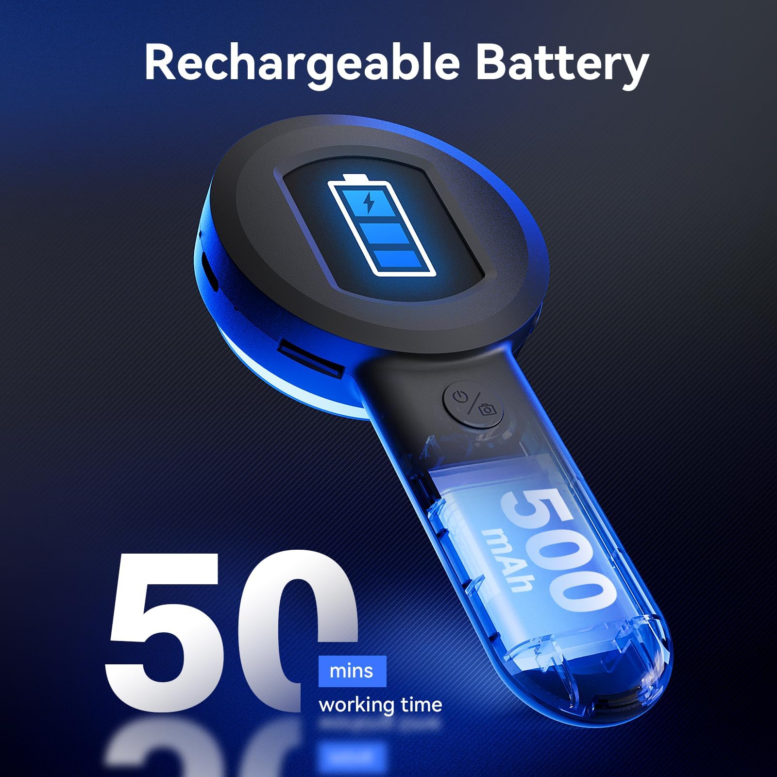 TOMLOV P10 rechargeable battery enables field use outdoors.