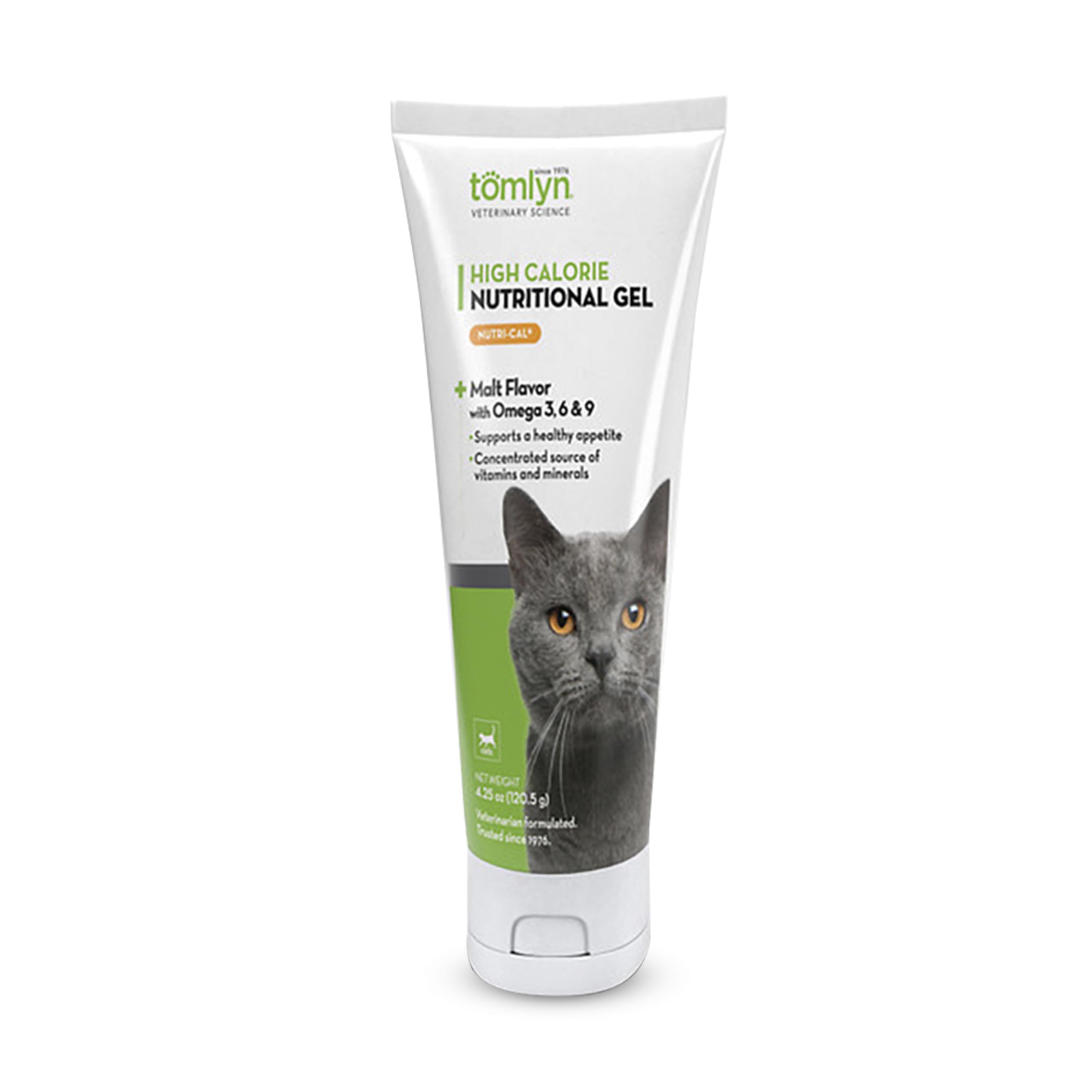 Tomlyn Nutri-Cal cat gel bottle front view supports energy and appetite