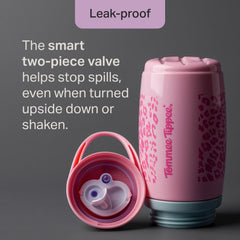 Tommee Tippee two-piece valve reduces spills and cleans easily