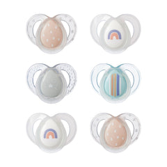 Tommee Tippee Night Time Pacifier glows in the dark for easy nighttime locating.