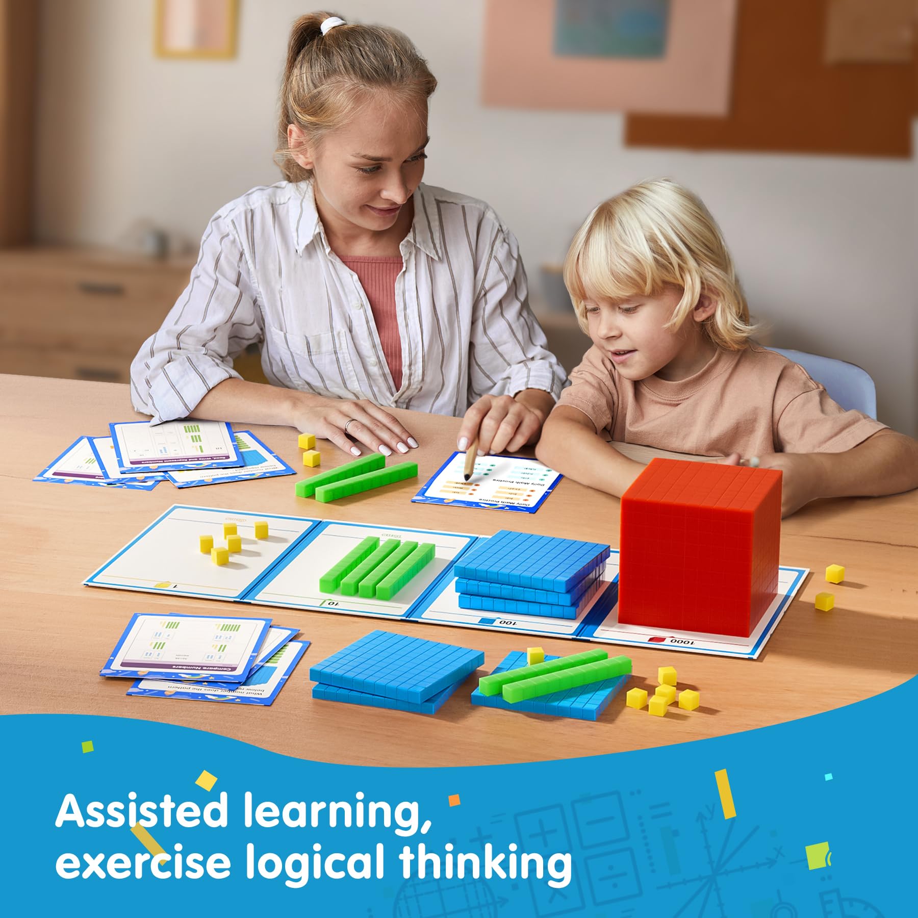 TOMMYHOME Counting blocks for kids boost number sense with tactile learning