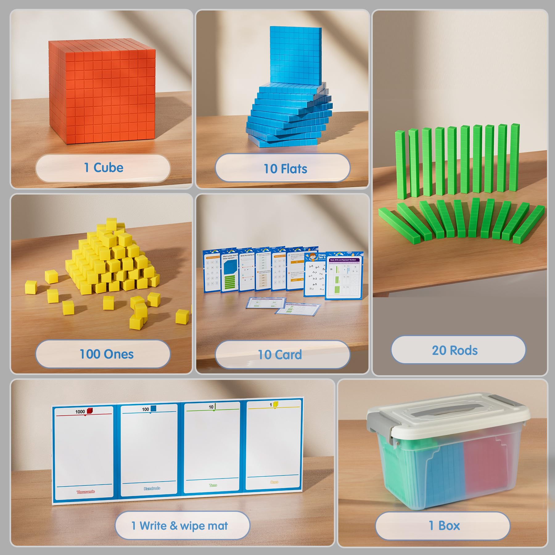 TOMMYHOME Ones cubes are sized for small hands and classroom use