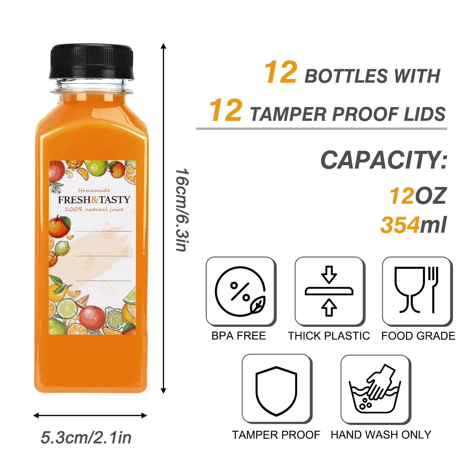 TOMNK bottle brush and funnel for quick, hygienic cleaning.