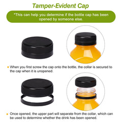 TOMNK tamper-evident cap closeup emphasizes safety.