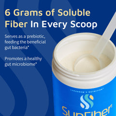 Tomorrow's Nutrition Sunfiber blends into smoothies for a fiber boost.