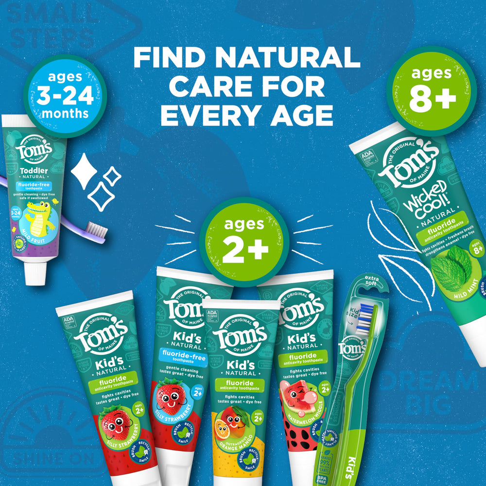Tom's of Maine 5.1-oz tube; shareable kids toothpaste pack for families