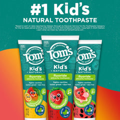 Tom's of Maine Anticavity Kids Orange Mango toothpaste close-up; bright flavor for daily brushing