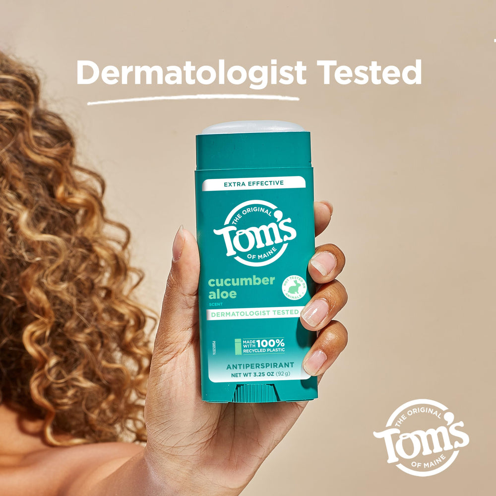 Brand logo visible on Tom's of Maine packaging.