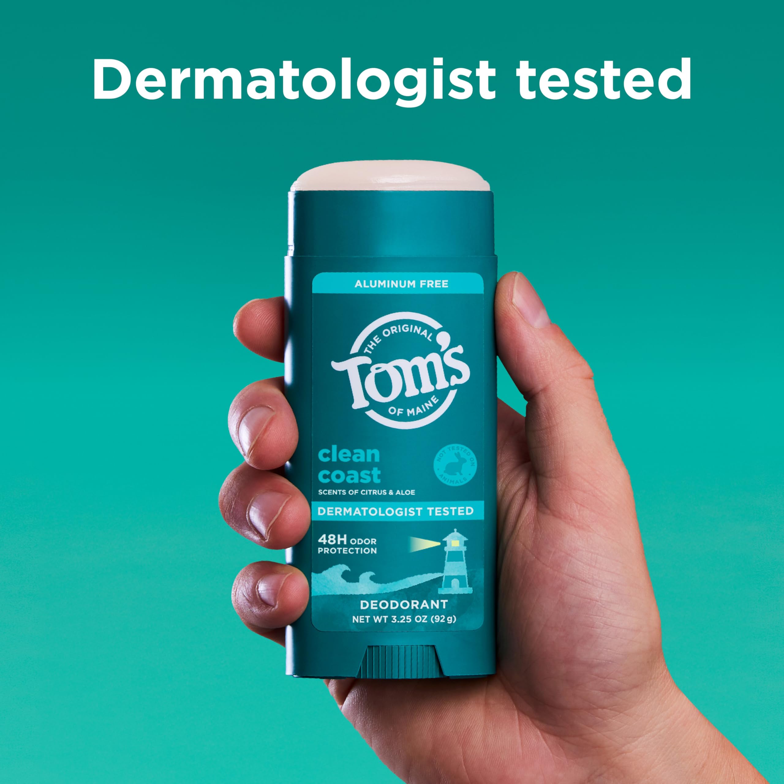 Tom’s of Maine Clean Coast aluminum-free formula supports everyday comfort.