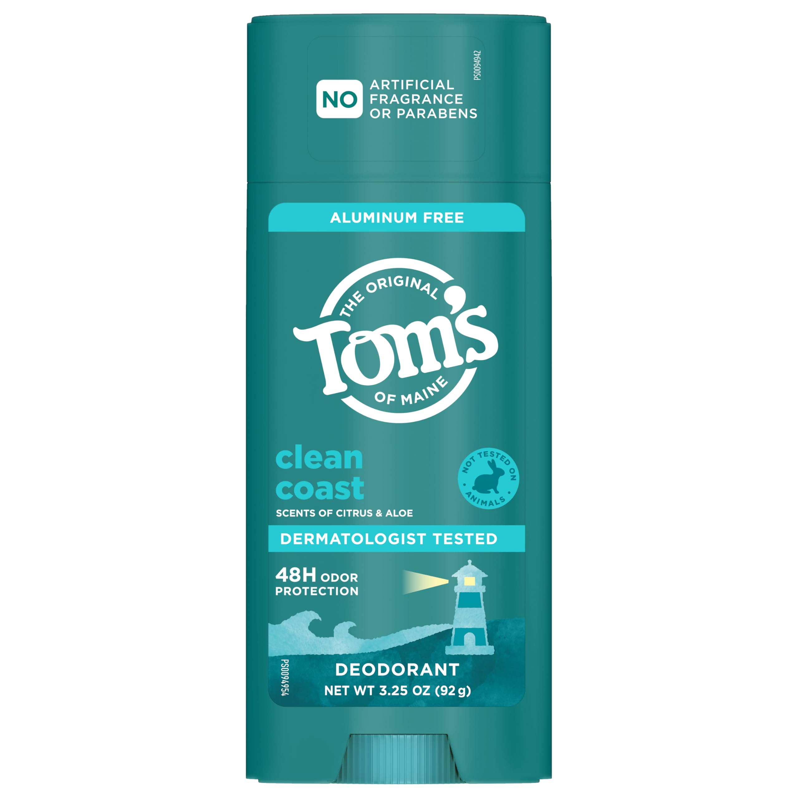 Tom’s of Maine Clean Coast scent blends citrus, lavender, and woods for refreshment.