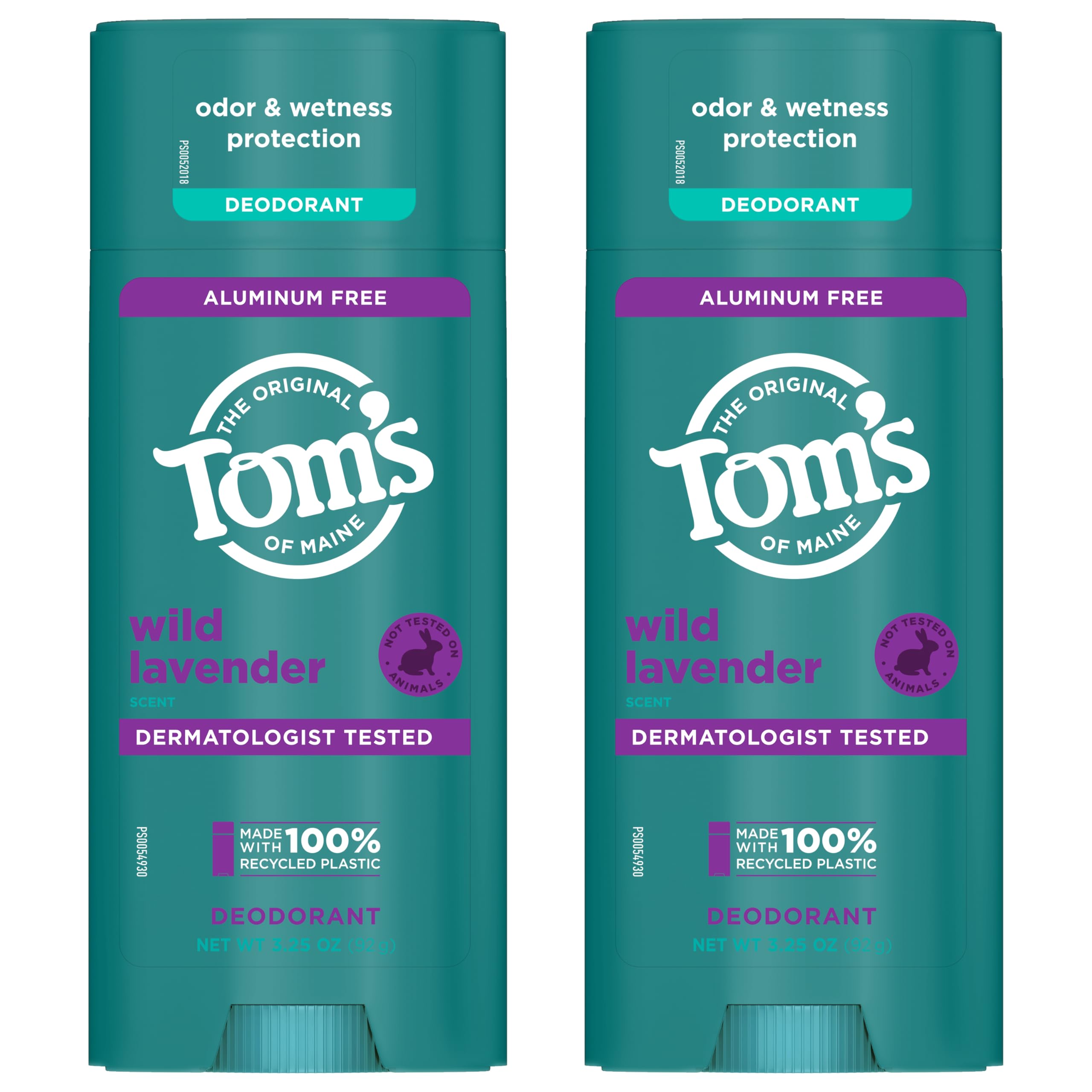 Tom’s of Maine Wild Lavender goes on clear, leaving no residue.