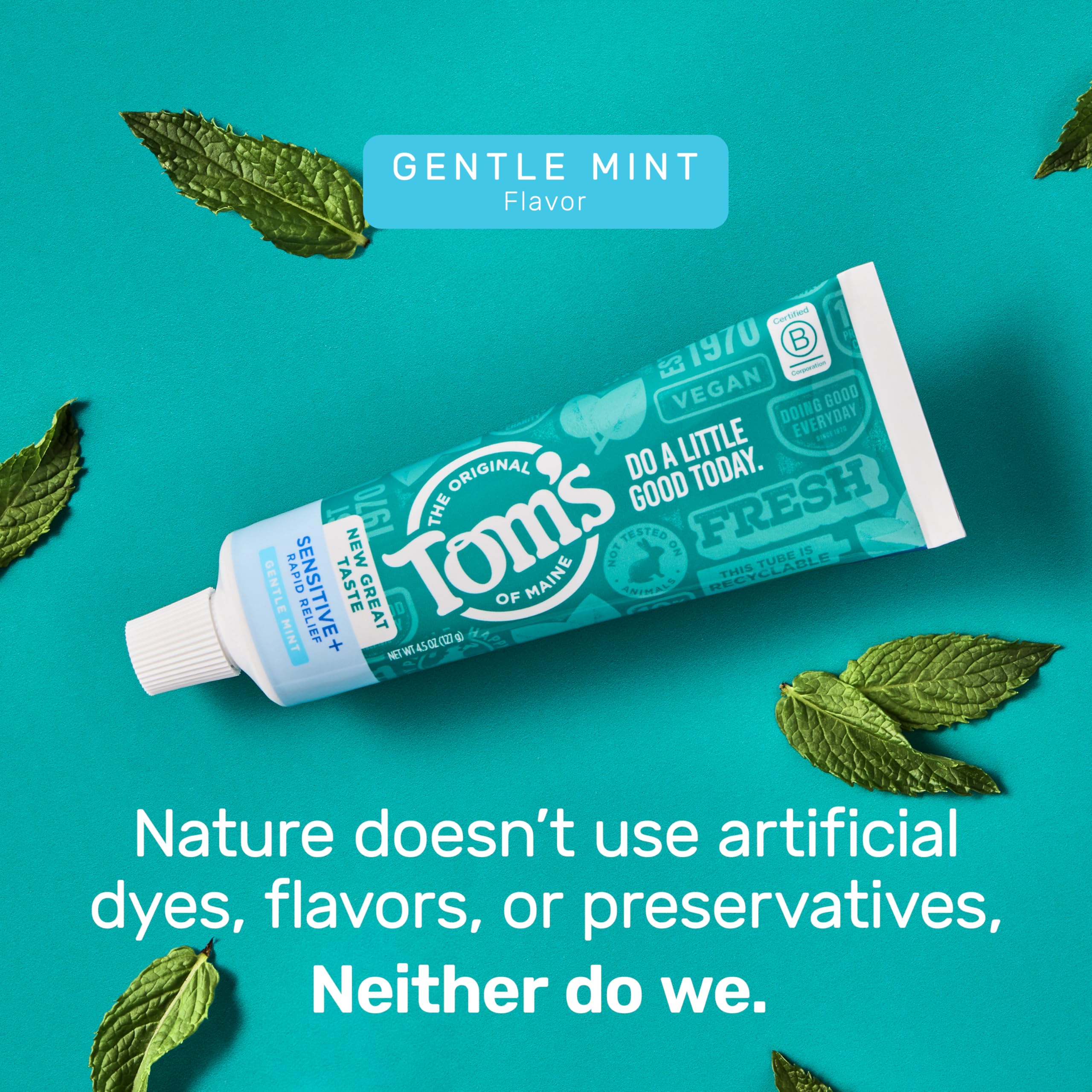 Creamy paste with cooling Gentle Mint flavor