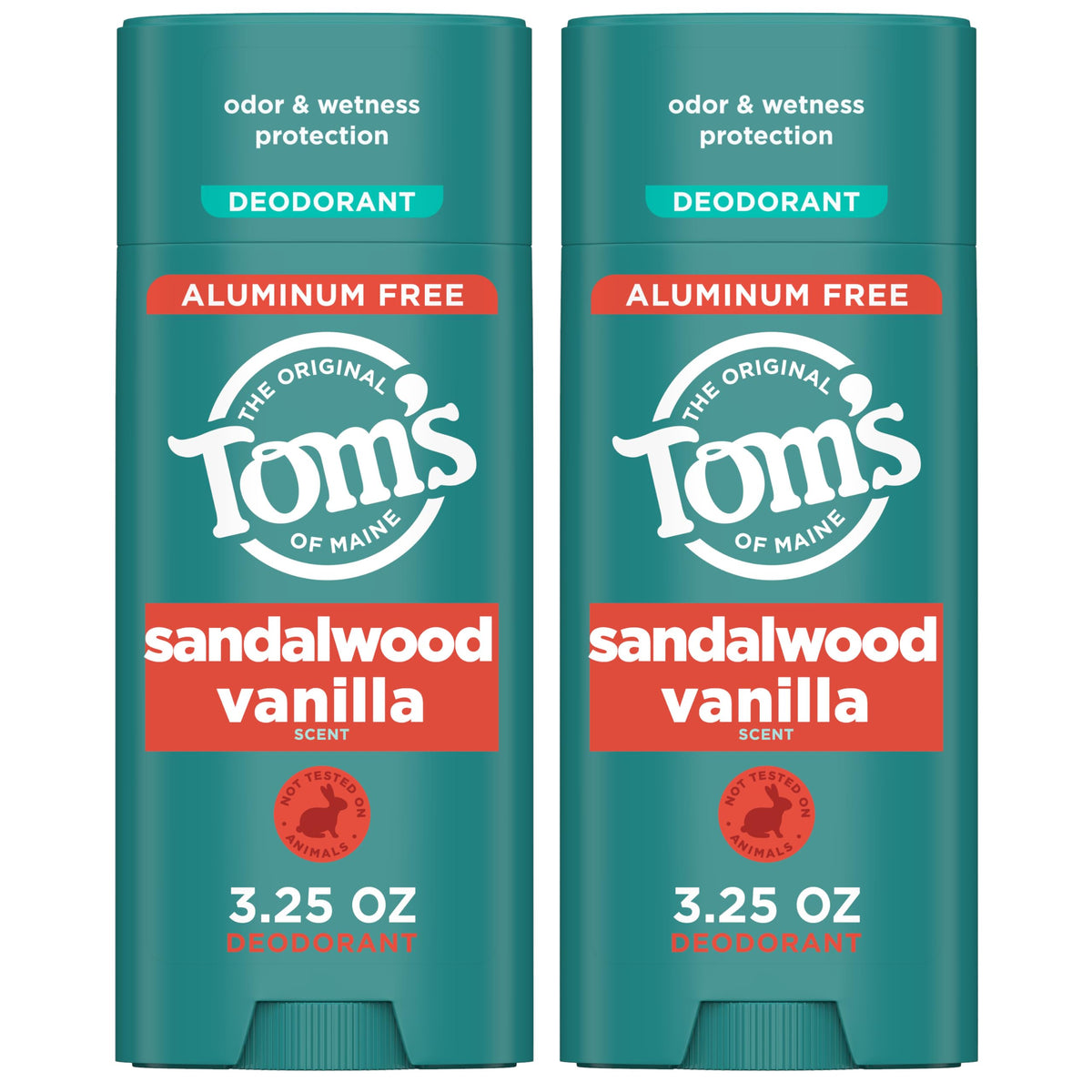 Tom's of Maine Sandalwood Vanilla deodorant stick for long-lasting freshness