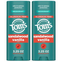 Tom's of Maine Sandalwood Vanilla deodorant stick for long-lasting freshness