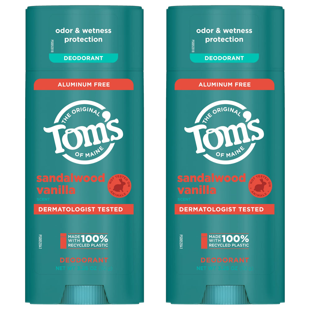 Tom's of Maine Sandalwood Vanilla transition tip visual for natural deodorant use