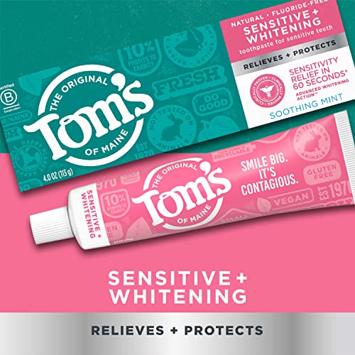 Tom's of Maine toothpaste soothing mint side view for daily freshness
