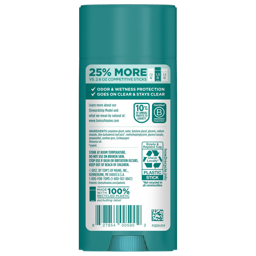 3.25 oz container in recycled plastic displayed