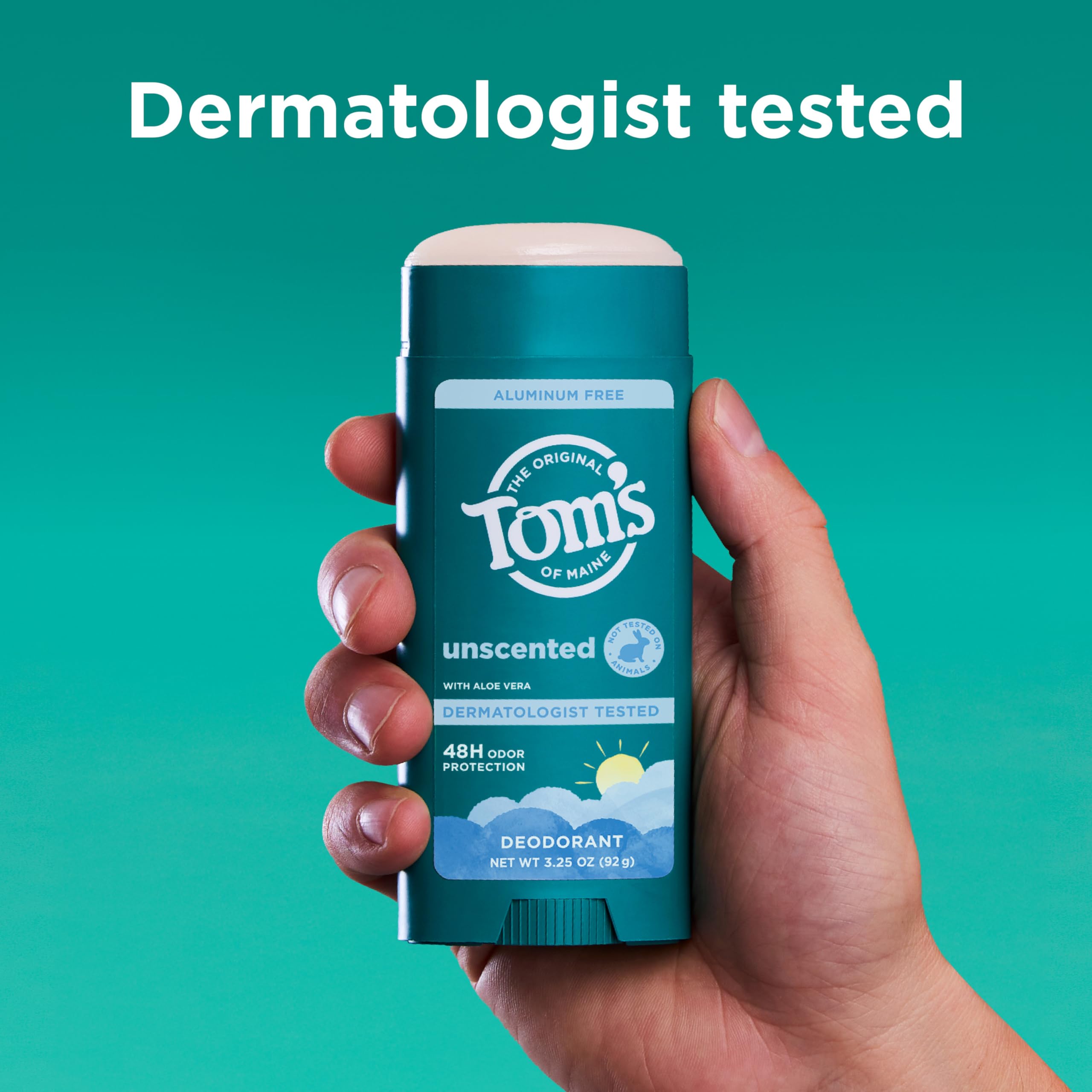 48-hour odor protection claim listed on the package design
