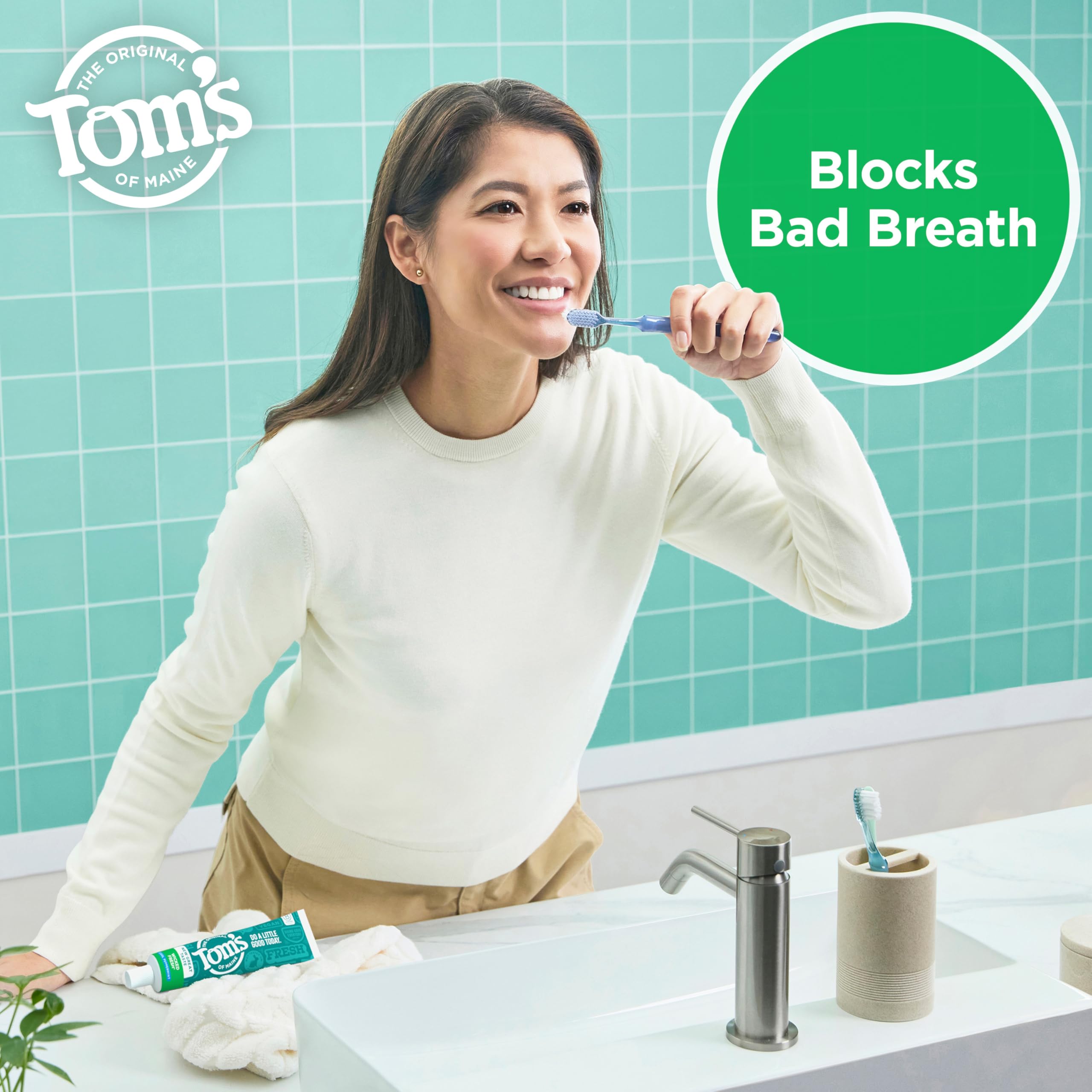 Sealed Tom's of Maine Wicked Fresh tubes ready for daily routines.