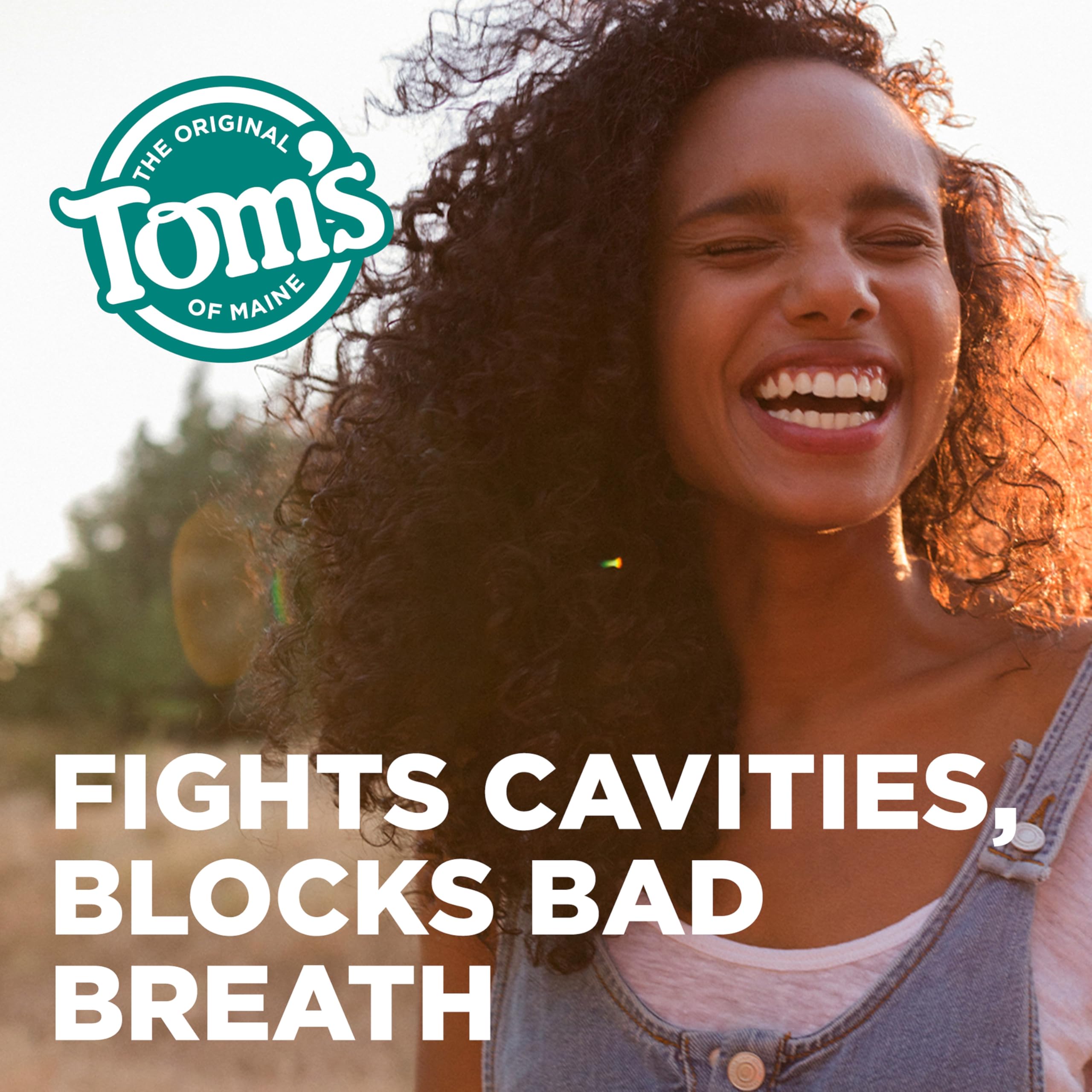Tom's of Maine Wicked Fresh toothpaste in use during brushing