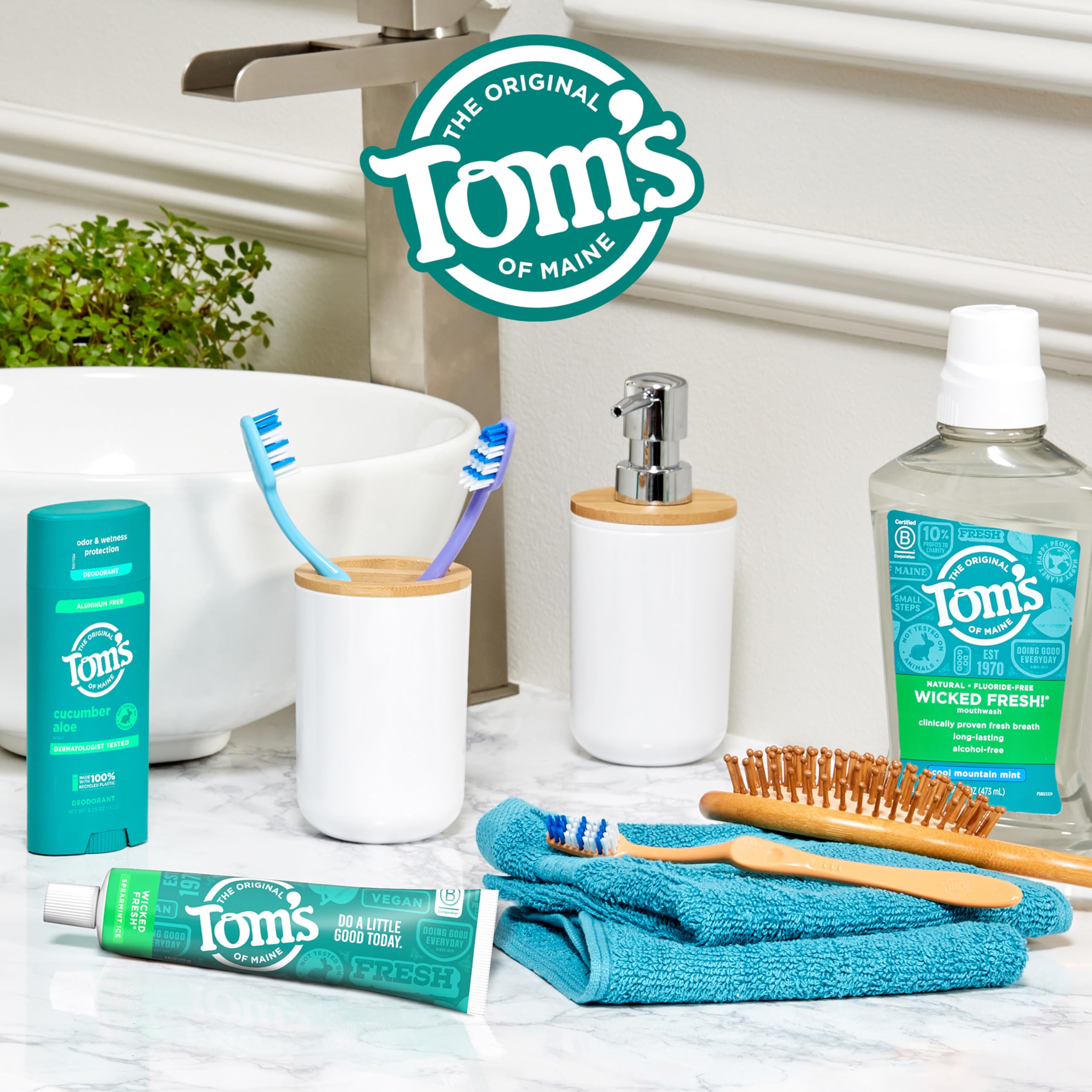 Label notes clinically proven breath-freshening claims for Wicked Fresh toothpaste