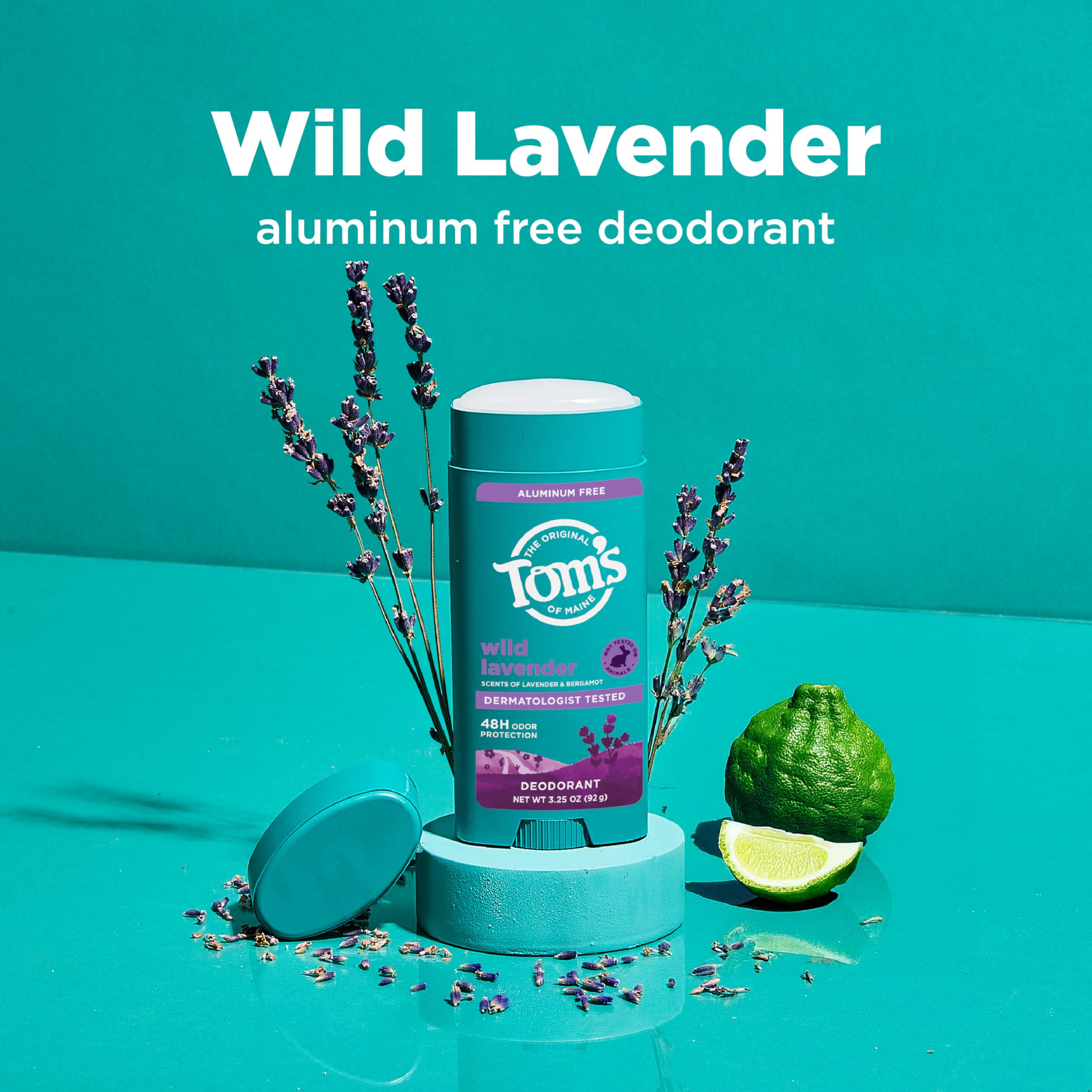 Tom’s of Maine Wild Lavender deodorant with lavender scent promises everyday freshness.