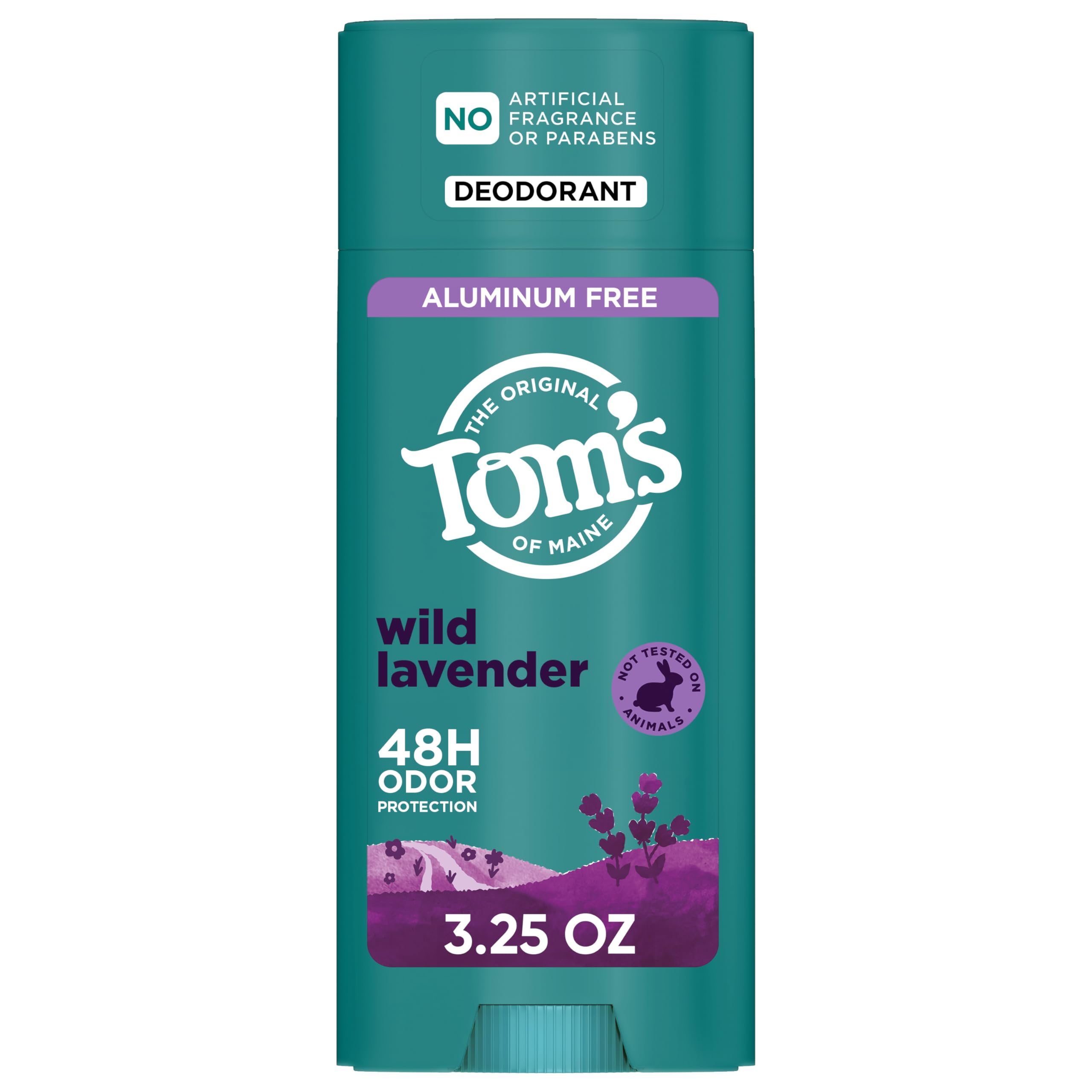 Tom’s of Maine Wild Lavender deodorant stick offers natural protection with a refreshing scent