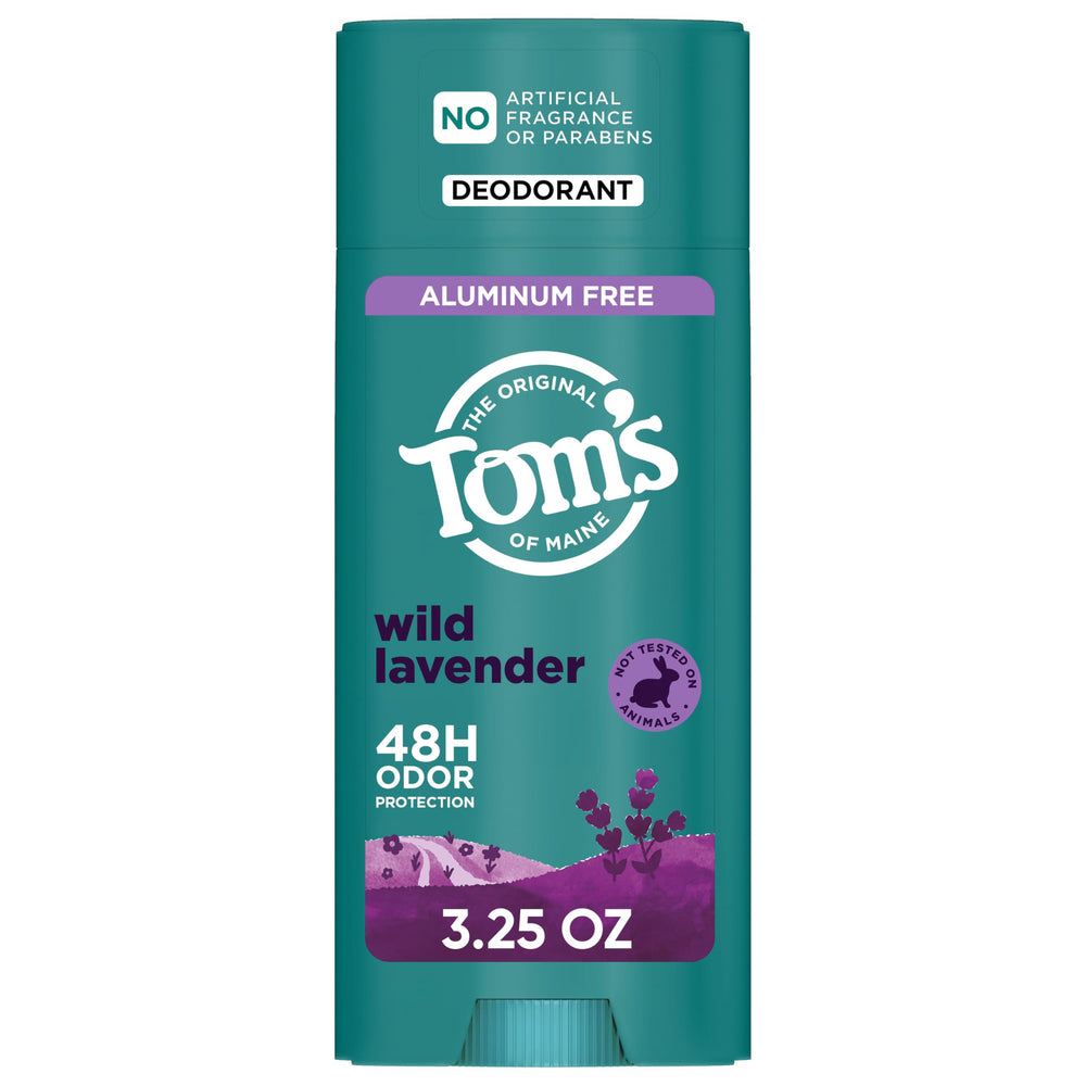 Tom’s of Maine Wild Lavender deodorant stick offers natural protection with a refreshing scent