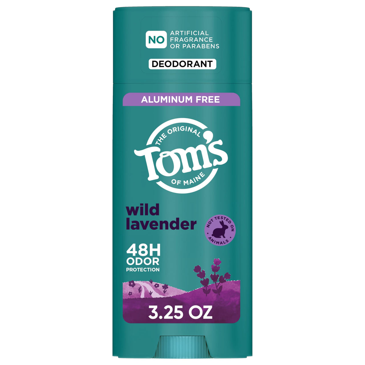 Tom’s of Maine Wild Lavender deodorant stick offers natural protection with a refreshing scent
