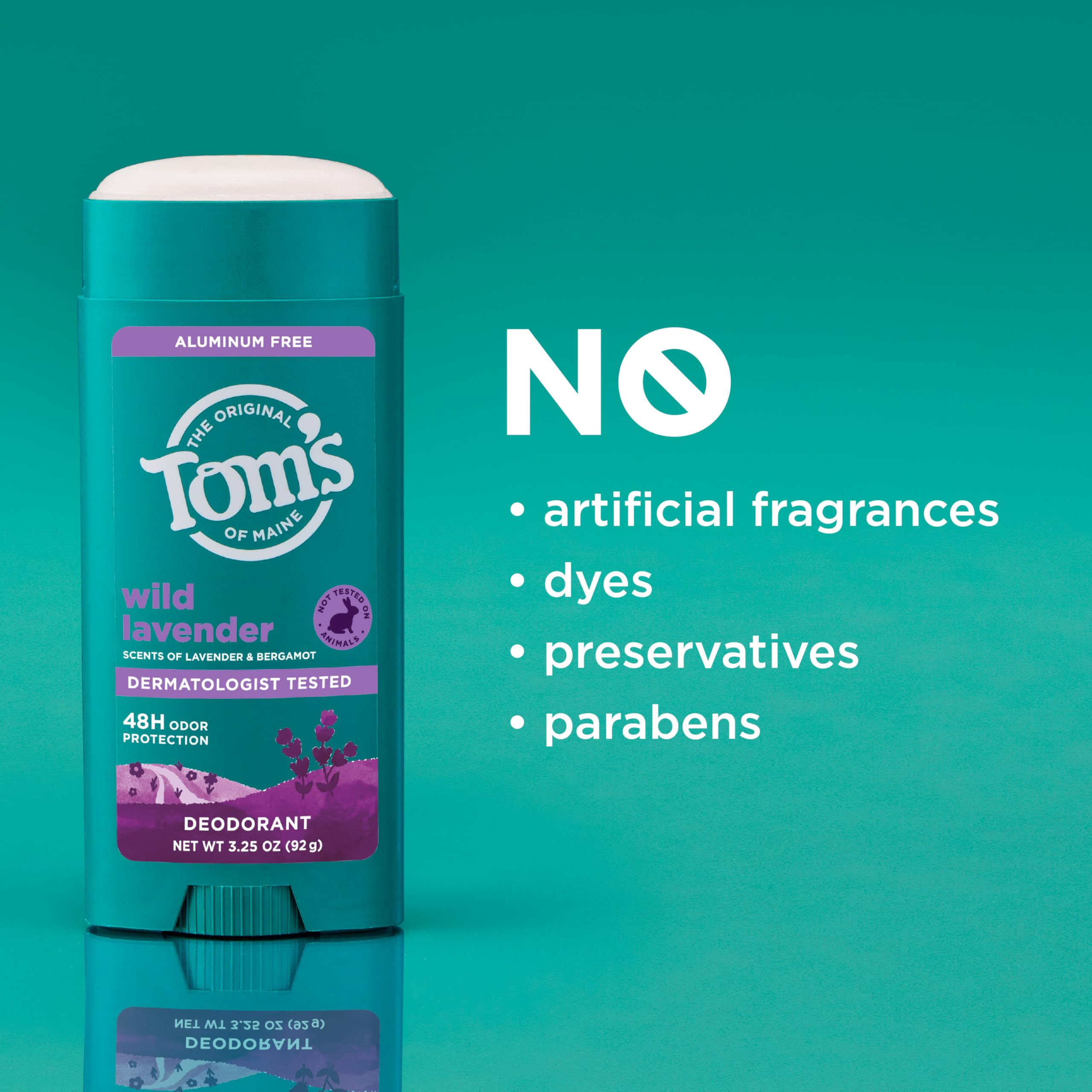 Eco-friendly packaging of Tom’s of Maine Wild Lavender deodorant
