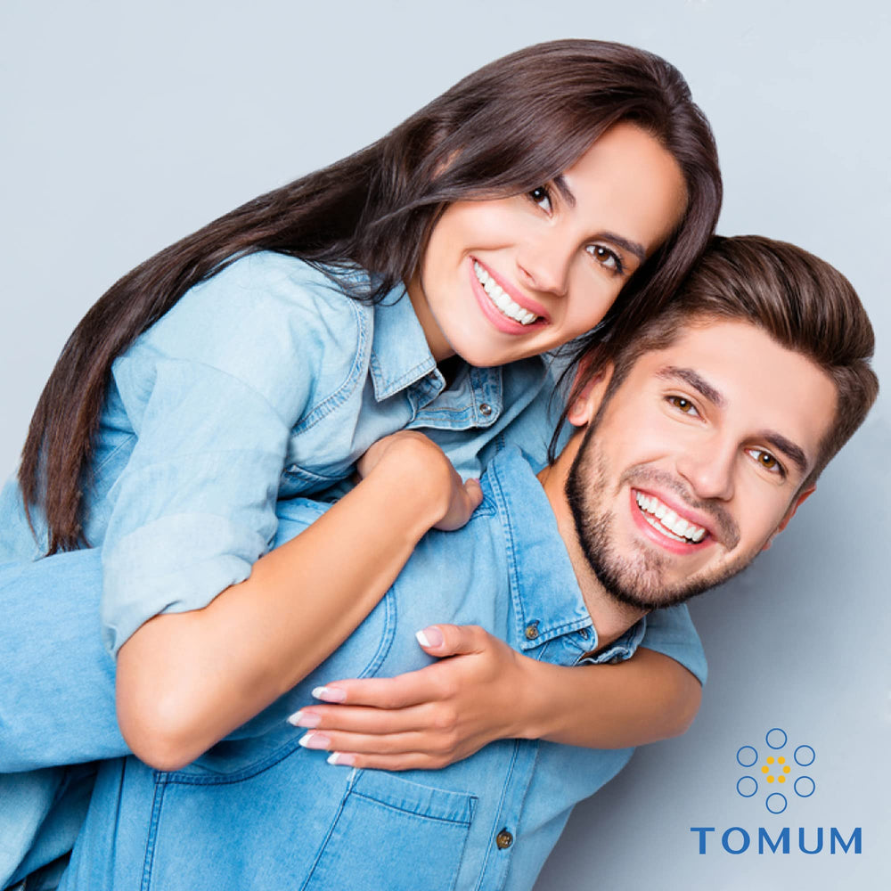 TOMUM 5% Minoxidil visuals illustrating potential support for hair fullness.