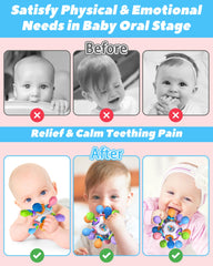 Tonberless teething toy uses safe BPA-free materials with no sharp edges.