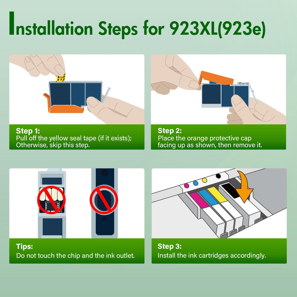 Toner Bank 923XL yellow ink cartridge for HP OfficeJet Pro delivering clear highlights.
