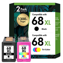Toner H-Party 68XL black cartridge for crisp, high-volume black printing.