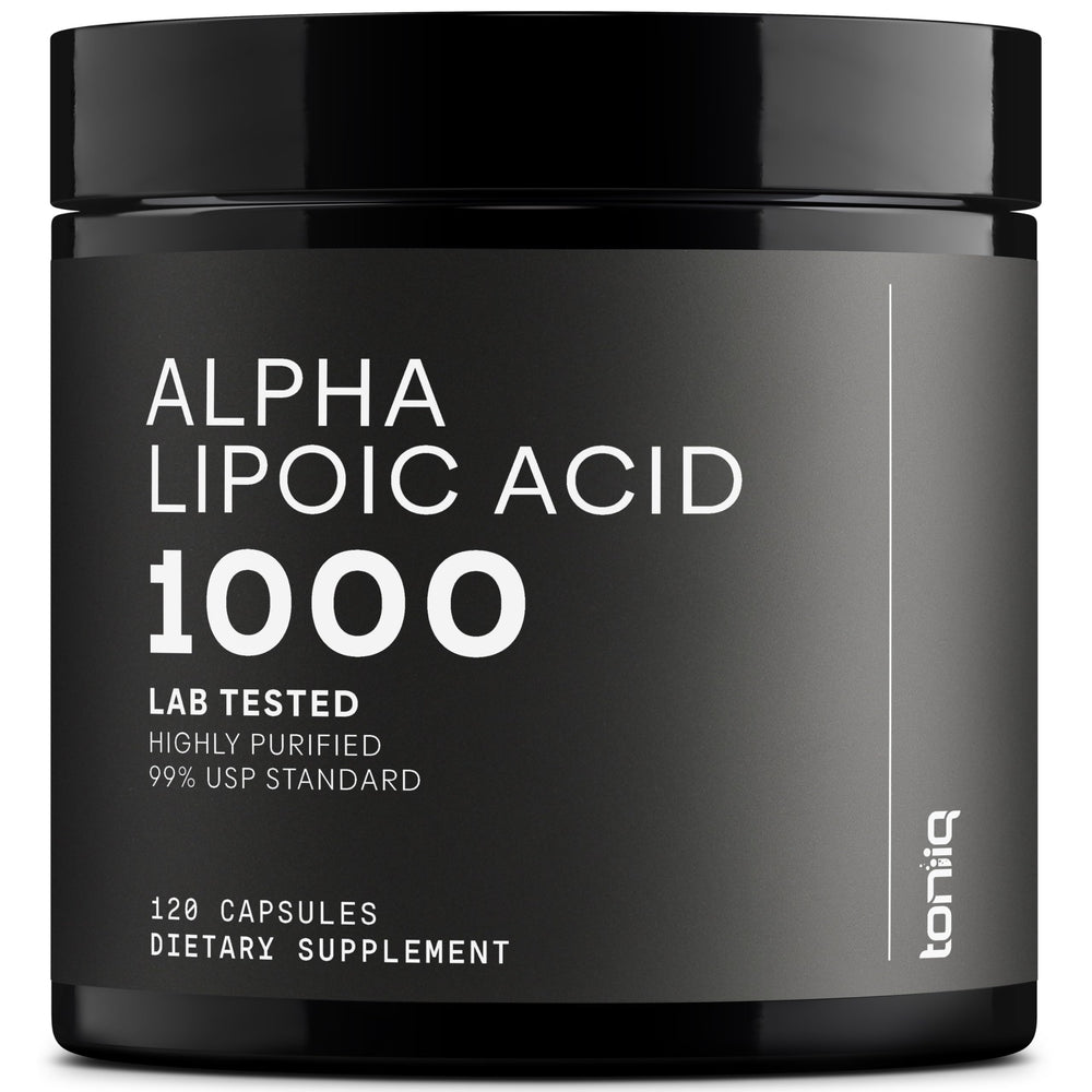 Toniiq Alpha Lipoic Acid capsules pour for daily use