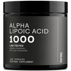 Toniiq Alpha Lipoic Acid capsules pour for daily use