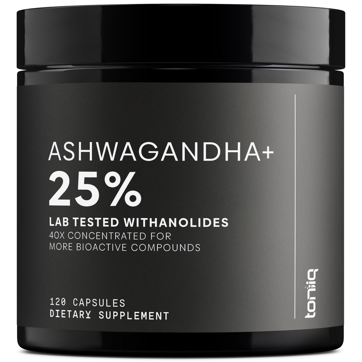 Toniiq Ashwagandha 40:1 extract bottle for daily wellness support
