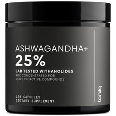 Toniiq Ashwagandha 40:1 extract bottle for daily wellness support
