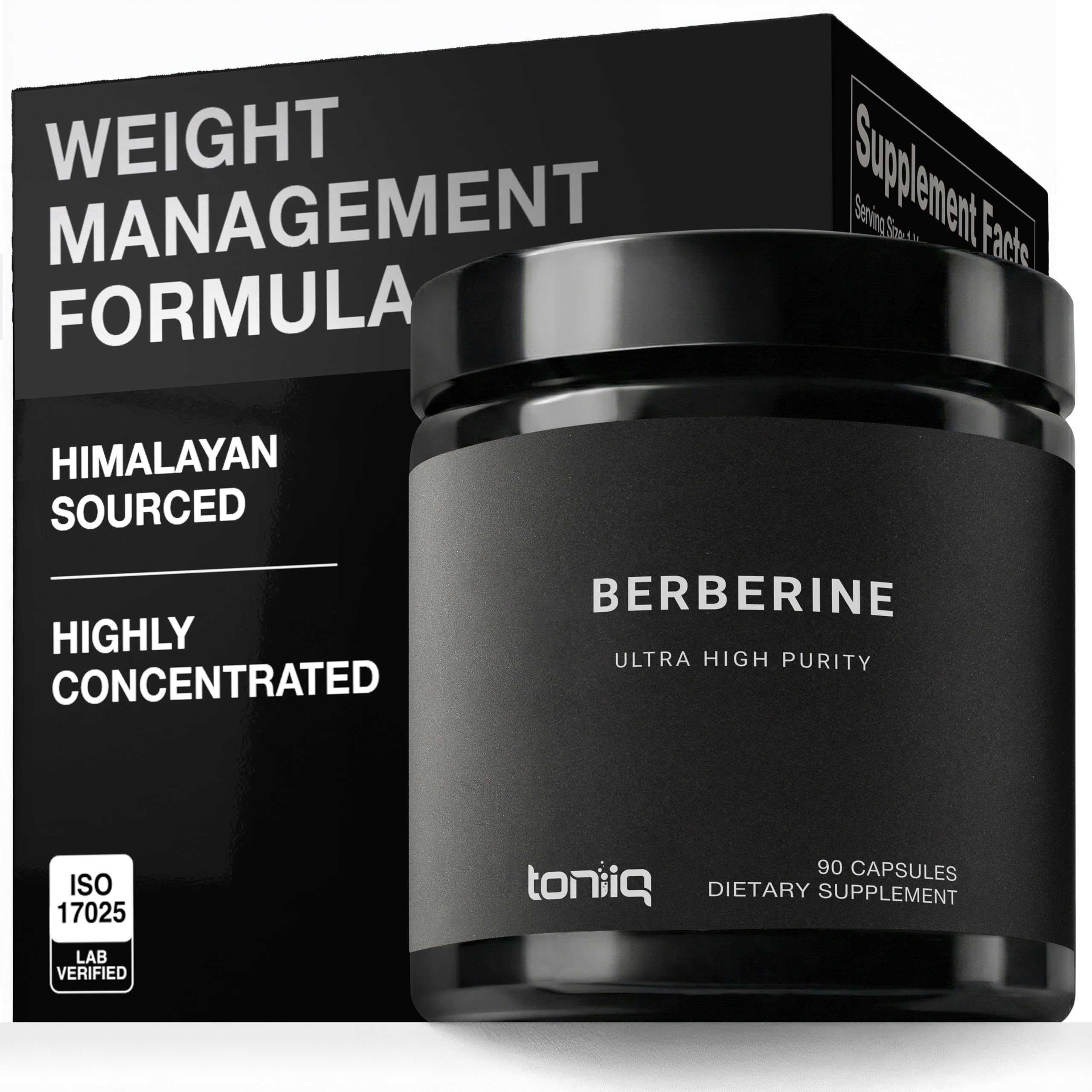 Toniiq Berberine HCl Himalayas bottle shows premium extract for daily wellness support.