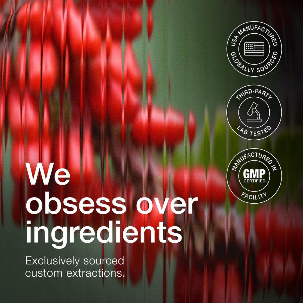 Toniiq Berberine HCl Himalayas GMP facility badge signals quality manufacturing.