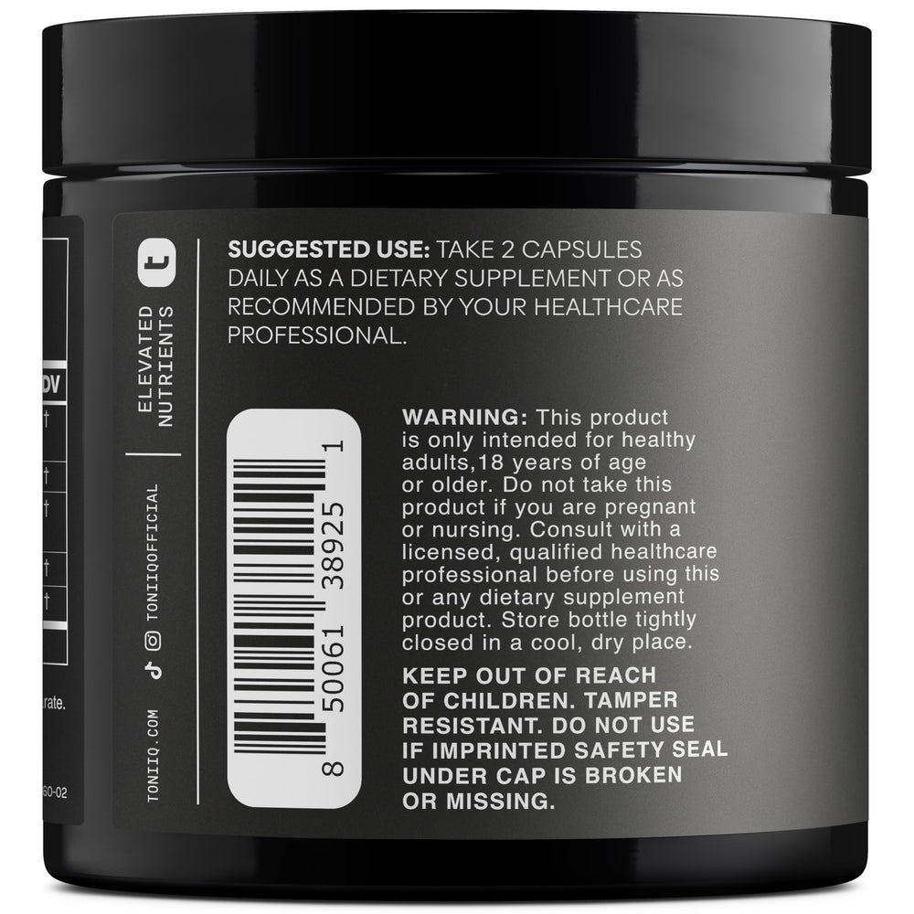 Toniiq Dihydroberberine GlucoVantage retail-packaging communicates quality