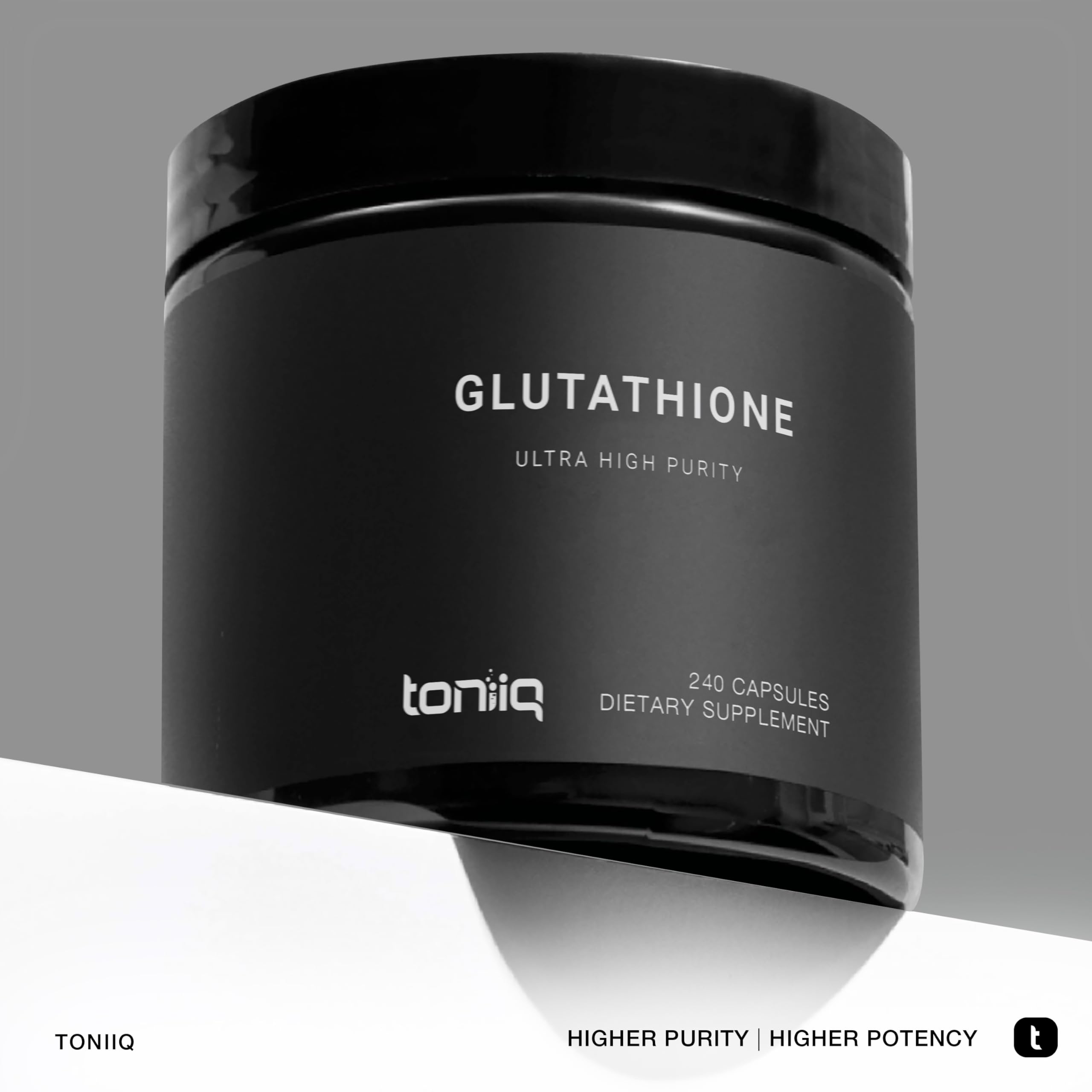 Toniiq Glutathione 1000mg pills inside convey convenient daily dosage.