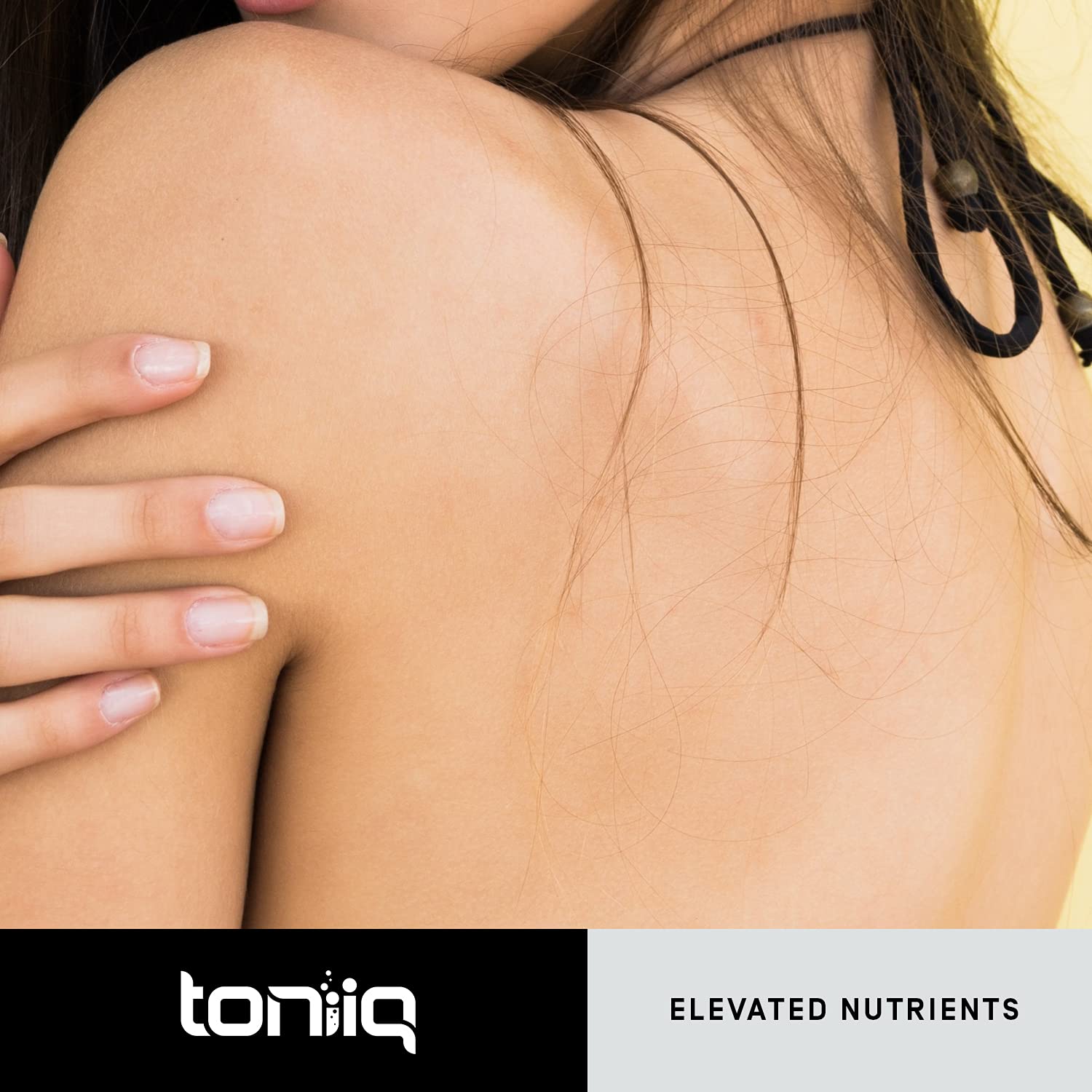 Toniiq Glutathione bottle and label for convenient daily use.