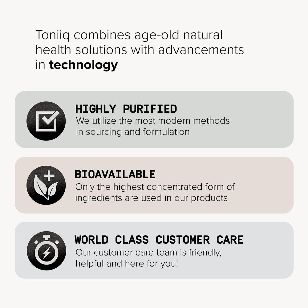 Bottle back panel showing purity details for Toniiq Milk Thistle.