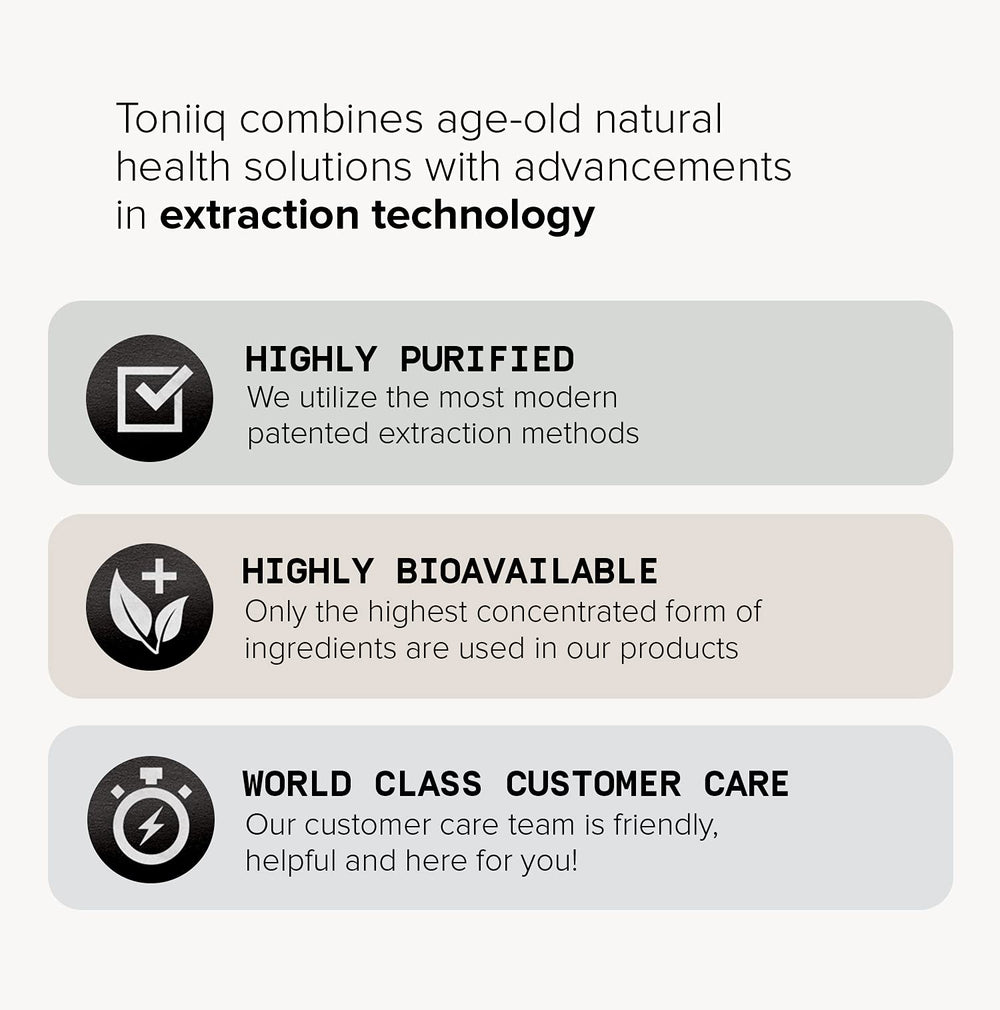 Toniiq NMN third-party lab seal indicating independent quality verification.