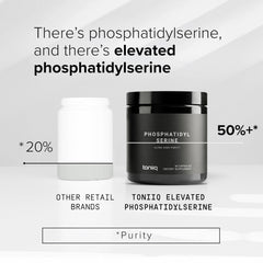 Label detail on Toniiq bottle communicates safety, purity, and US manufacturing